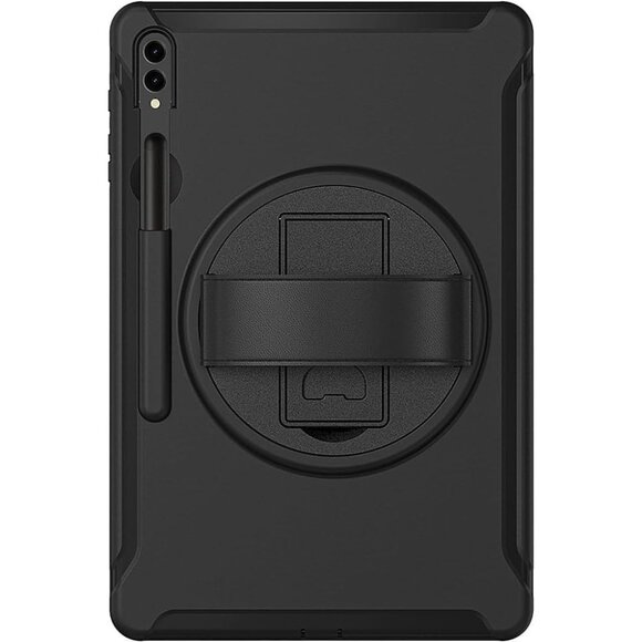 Hand Strap Series Case for Samsung Galaxy Tab S10+ S9+ S9 FE+ S8+ black hard - Picture 1 of 9